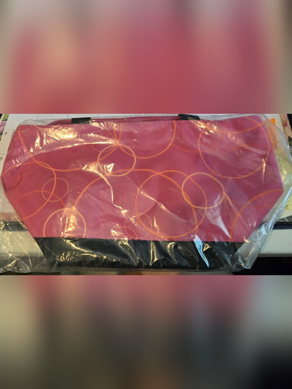 VTG 2005 Lean Cuisine Insulated Lunch Bag Pink Orange Circle Y2K Promo NWT